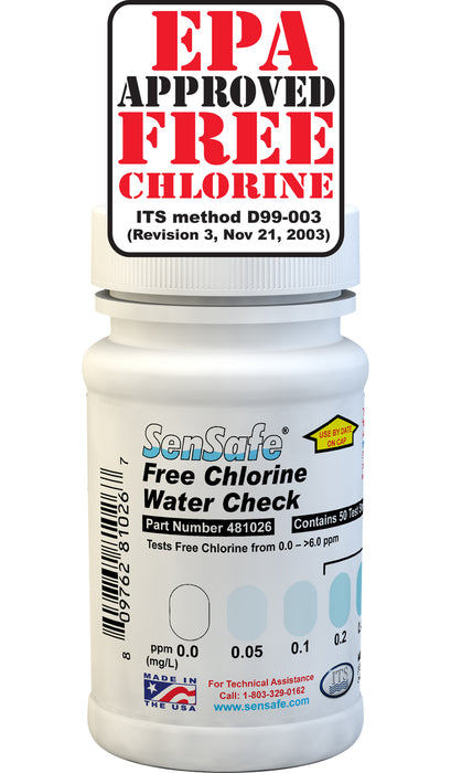 Comprobación de agua con cloro libre SenSafe