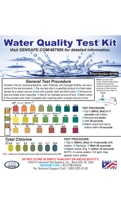 Kit de prueba de la calidad del agua de la S.I.T.