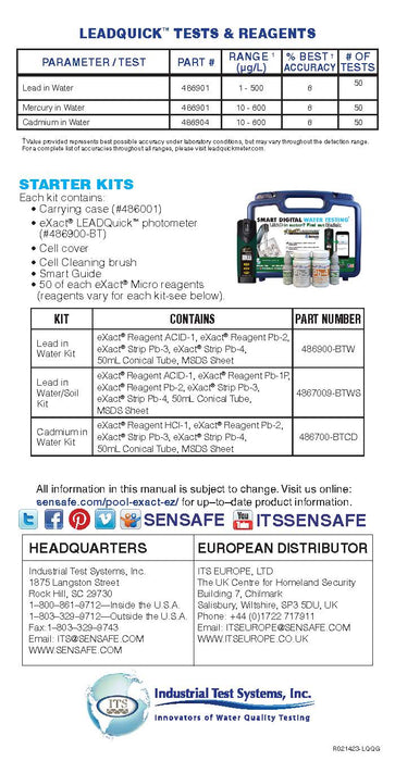 eXact® LEADQuick avec photomètre Bluetooth