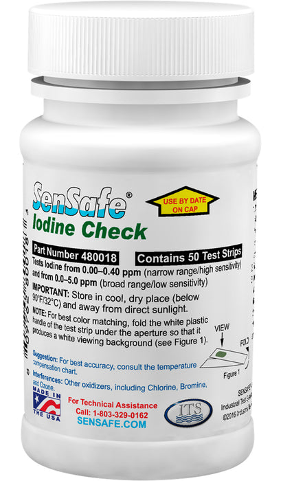 SenSafe® Iodine Check (Bottle of 50 tests)
