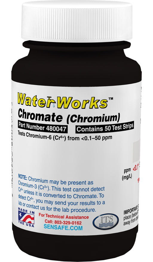 WaterWorks™ Chromate (Chromium) 0.1-50ppm (Bottle of 50 test strips)