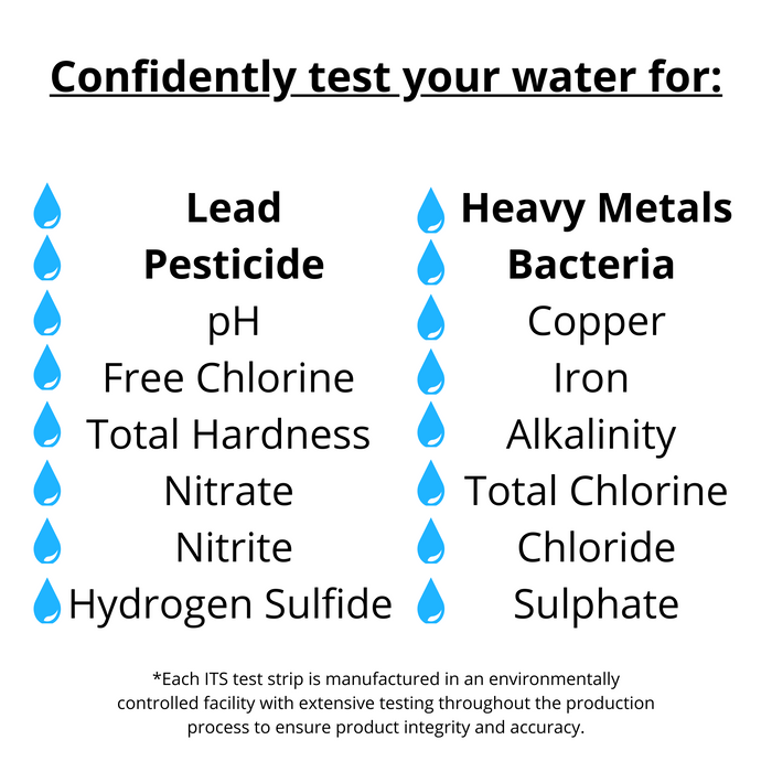 Trousse d'analyse de la qualité de l'eau des STI