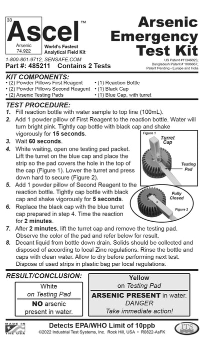 Ascel® Arsenic Emergency Response Test Kit