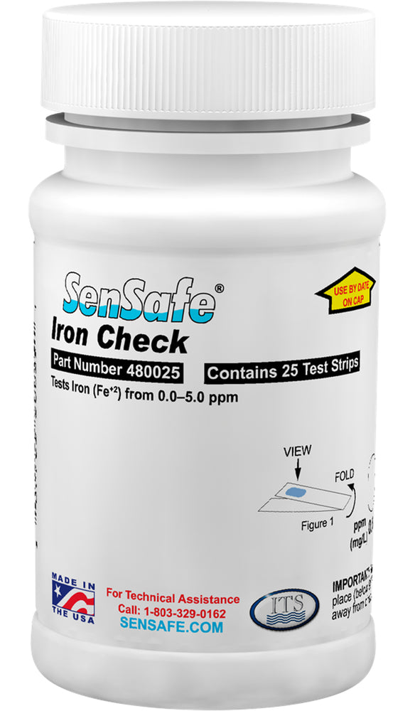 SenSafe® Iron Check 0.0-5ppm (Bottle of 25 tests)