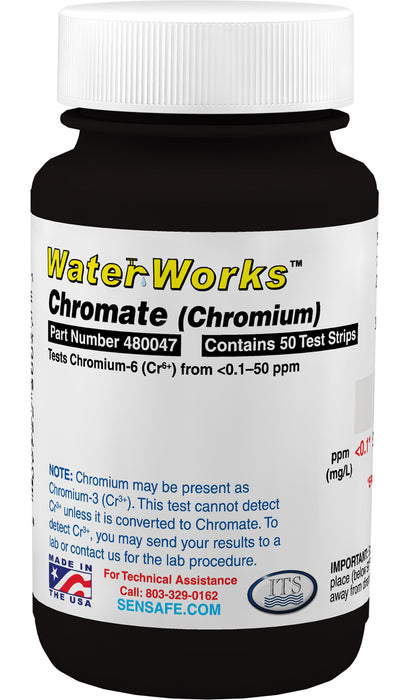WaterWorks™ Chromate (Chromium) 0.1-50ppm (Bottle of 50 test strips)