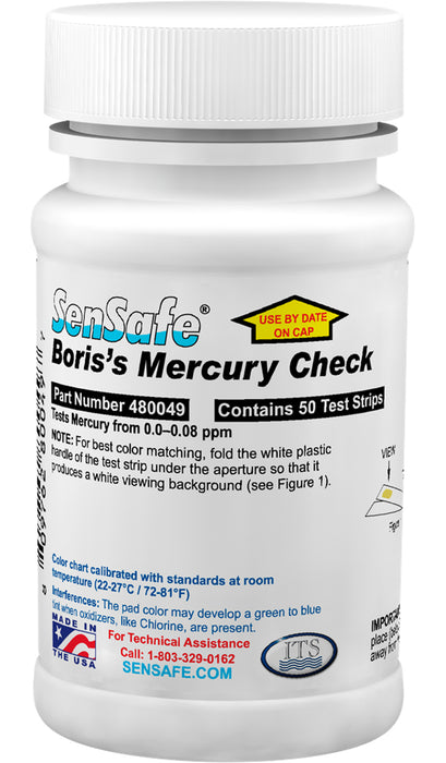 SenSafe® Boris's Mercury Check (Bottle of 50 tests)