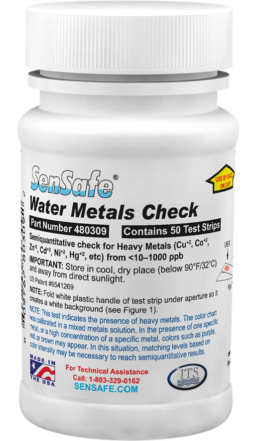 SenSafe® Water Metals Check (Bottle of 50 tests)